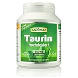 Taurin, 500 mg, hochdosiert, 120 Kapseln, vegan -bekannt aus den...