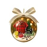 Weihnachten Dekorationen zum Aufhängen Schneekugel-Ornamente zum Nähen...