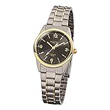 REGENT Titan (Metall) Damen Uhr F-429 Quarzuhr Armband grau Silber Gold...