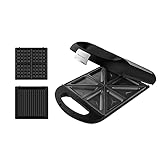 Cecotec Sandwichmaker Rock´nToast Family 3in1. Für 4 Sandwiches in...