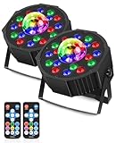 MOSFiATA LED Par Strahler mit Discokugel, RGB Scheinwerfer Discolicht 2 in...