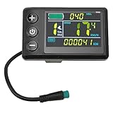 BuyWeek Fahrradcomputer, 24V 36V 48V Elektrofahrrad LCD Display Bedienfeld...