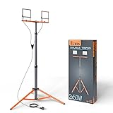 SmartLED Baustrahler Arbeitsstrahler mit Stativ 2x50W, LED Strahler 2x5500...