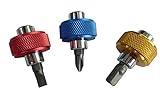 Werkzeyt Bithalter Daumenschrauber - inkl. 2 Bits & Adapter - 6-teilig -...