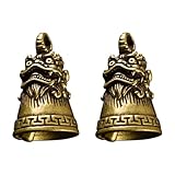 INOOMP 2 Stück Handgefertigte Messing Glocken Anhänger Vintage...