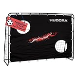 HUDORA Fußballtor Trainer mit Torwand - Robustes Outdoor Fußballtor für...