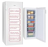 Amica Gefrierschrank Weiß Tiefkühltruhe 155 Liter | 4 Schubladen und 2...