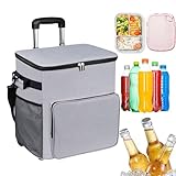 Kühltasche Mit Rädern,Kühler Mit Rädern - Trolley Mit Griff Dichter 35L...