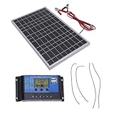 Solar Panel 10W 12V Polycrystalline, Aluminiumrahmen, IP65 wasserdicht -...