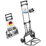 ATHLON TOOLS Aluminium Transportkarre klappbar - extra Langer Teleskopgriff...