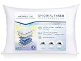 Mediflow Original Fiber Wasserkissen - Verstellbares Kissen zur Linderung...