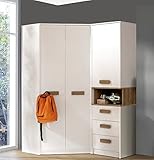 Marmex Grant G15 - Eckschrank 91x195x143 cm, Bücherregal - Eckgarderobe...