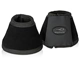 Equinate Hufglocken Fargo mit Wildleder überzogen L Schwarz - Robuste und...