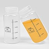 Zuxbolf 2 Stück Weithalsflasche mit Skalierung 250ml Reagenzflaschen...