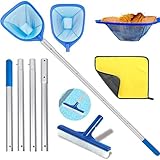 HEYIDAMAI Pool Kescher, Pool kescher Feinmaschig 187cm Lang, Pool Kescher...