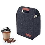 IRCKONCI Getränketräger, Tragbarer Getränkehalter, Faltbare Filztasche...