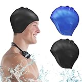 2 Stück Badekappe Anti Rutsch wasserdichte Badekappe Schwimmkappe...