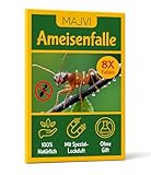 Ameisenfalle mit Spezial-Lockstoff – 8X Stück – Klebefalle zur...
