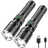GEARLITE Taschenlampe LED Aufladbar, 10000 Lumen LED Taschenlampe Extrem...