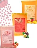 Bubble Tea Popping Boba Mix - 3 x 600g Packung Boba Fruchtperlen -...
