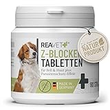 ReaVET Z-Blocker Anti Zeckenmittel Hund, 80 Tabletten für über 5 Monate,...