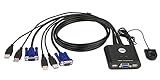 Aten CS22U 2-Port USB VGA KVM Switch, schwarz