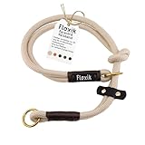 Floxik Paracord Halsband Hund beige 60cm ø11mm