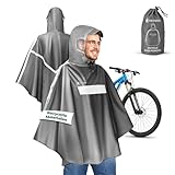 freemind Fahrrad Regenponcho aus recyceltem Material - für Damen & Herren...