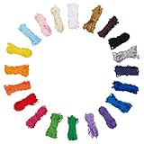 MAYJOYDIY 100 m 20 Stile Gewelltes Fransenbesatz Set Glitzerbesatzband...