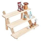 nbeads 3-Tier Log Retail Ohrring Display Riser, Ohrring Und Ringhalter...