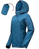 33,000ft Regenjacke Damen Wasserdicht Outdoorjacke Atmungsaktiv Herbst...