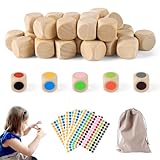 RICKMASK 30PCS Holzwürfel,Holzwürfel Blanko,DIY Leere Würfel,20mm...