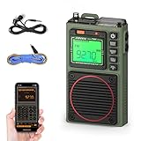 Raddy RF75A APP Control Kurzwellenradio, tragbarer AM/FM/VHF/SW-Empfänger...