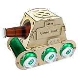 Mritrit Tank Bierträger aus Holz, Personalisierbar Flaschenträger für 4...