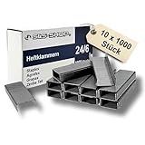10.000 Heftklammern 24/6 für Bürotacker & Heftgerät – Tackerklammern...