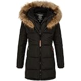 Geographical Norway Damen Winterjacke mit UD Beanie Beauti Black L