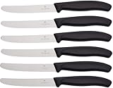 Victorinox Swiss Classic Tomatenmesser, Brotzeitmesser, 6-teilig, Scharfe...