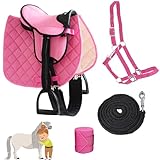 My Sweet Pony® Kinder Shettysattel-Set Bella Rose + Halfter + Führstrick...