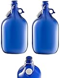 lilawelt24 2x 5L dunkelblau Flasche mit Bügelverschluss Bügelflasche...