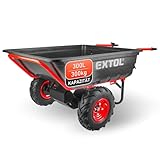 Extol Premium elektrische Schubkarre mit Akku I 300L Mulde & 300kg Traglast...
