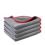 Gdrghe 4X Fensterputztuch Carbon 30x30cm Fenstertuch Streifenfrei...