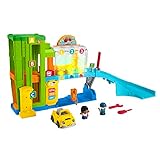 Fisher-Price Little People Kleinkinder-Spielset mit Spielzeugauto, Rampe...