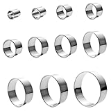 Luxshiny Edelstahl Tortenring Rund 11 Stück Backring für Kuchen Mousse...