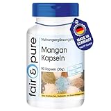 Fair & Pure® - Mangan Kapseln - 4mg als Mangangluconat - 90 Kapseln - gut...