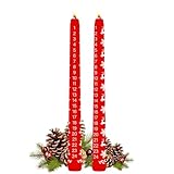 ﻿ 2pcs Weihnachtskerzen,Kalenderkerze 24 Weihnachten,Präsente...