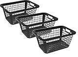 Großer Wäschekorb 69 Liter Kapazität 62x43x27 cm mit Griffen Plastik...