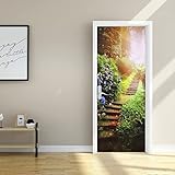 MUYIRTED 3d Türtapete Selbstklebend 30.3'x78.7' Waldlandschaft Türposter...