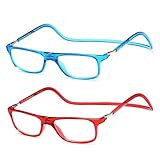NEW VISION Lesebrille mit Magnetverschluss 2 pack, Lesebrillen, Bequem...