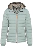 camel active Damen Steppjacke mit Abnehmbarer Kapuze Grün Grau...