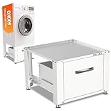 RELLES Waschmaschinen Untergestell mit Schublade, 500 kg Tragkraft,...